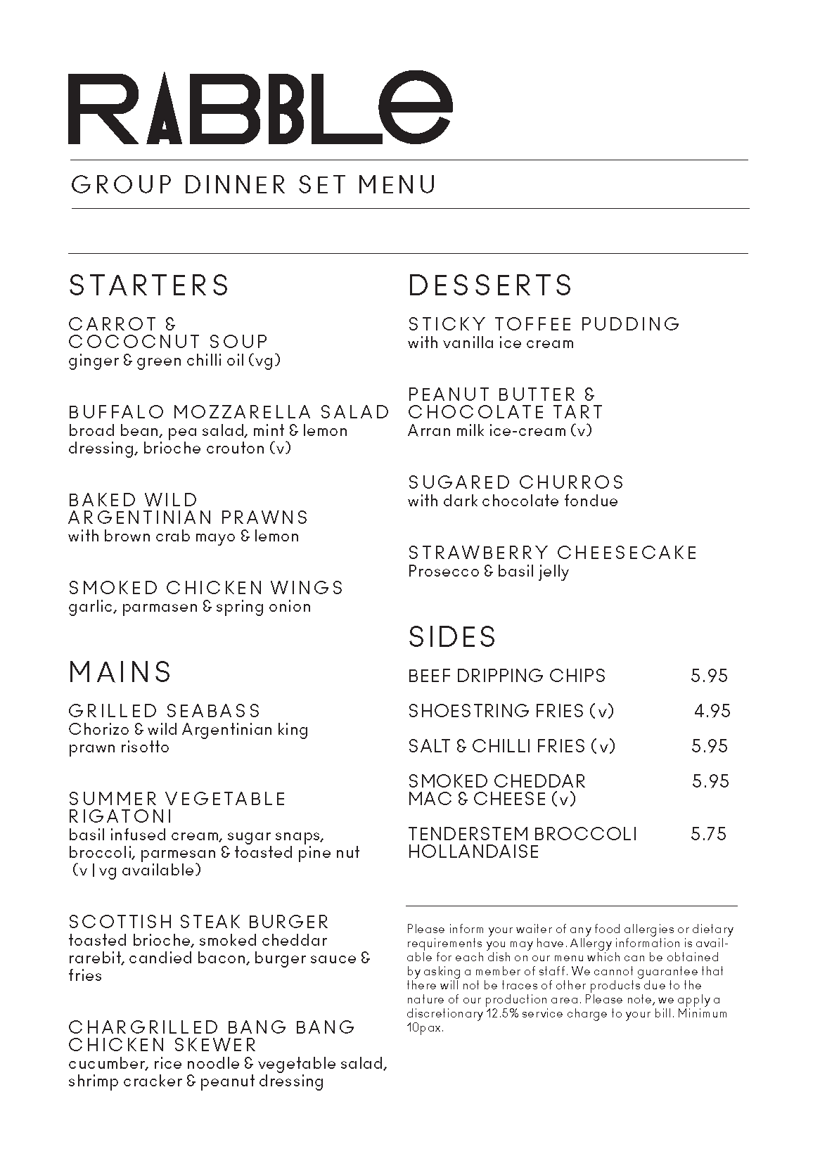 Spa & Dine Package – with Rabble